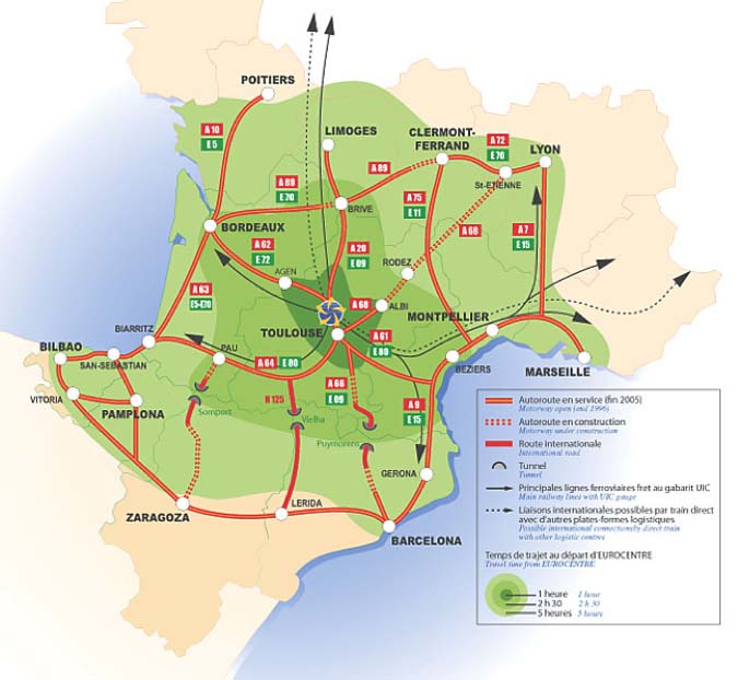 À 20 km au Nord de Toulouse, EUROCENTRE est situé sur les communes de Castelnau d'Estrétefonds et Villeneuve-les-Bouloc.